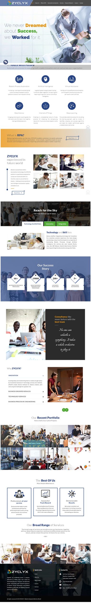 Zyclyx Robotic Process Automation IT Consulting - Website Design - Web Gen World