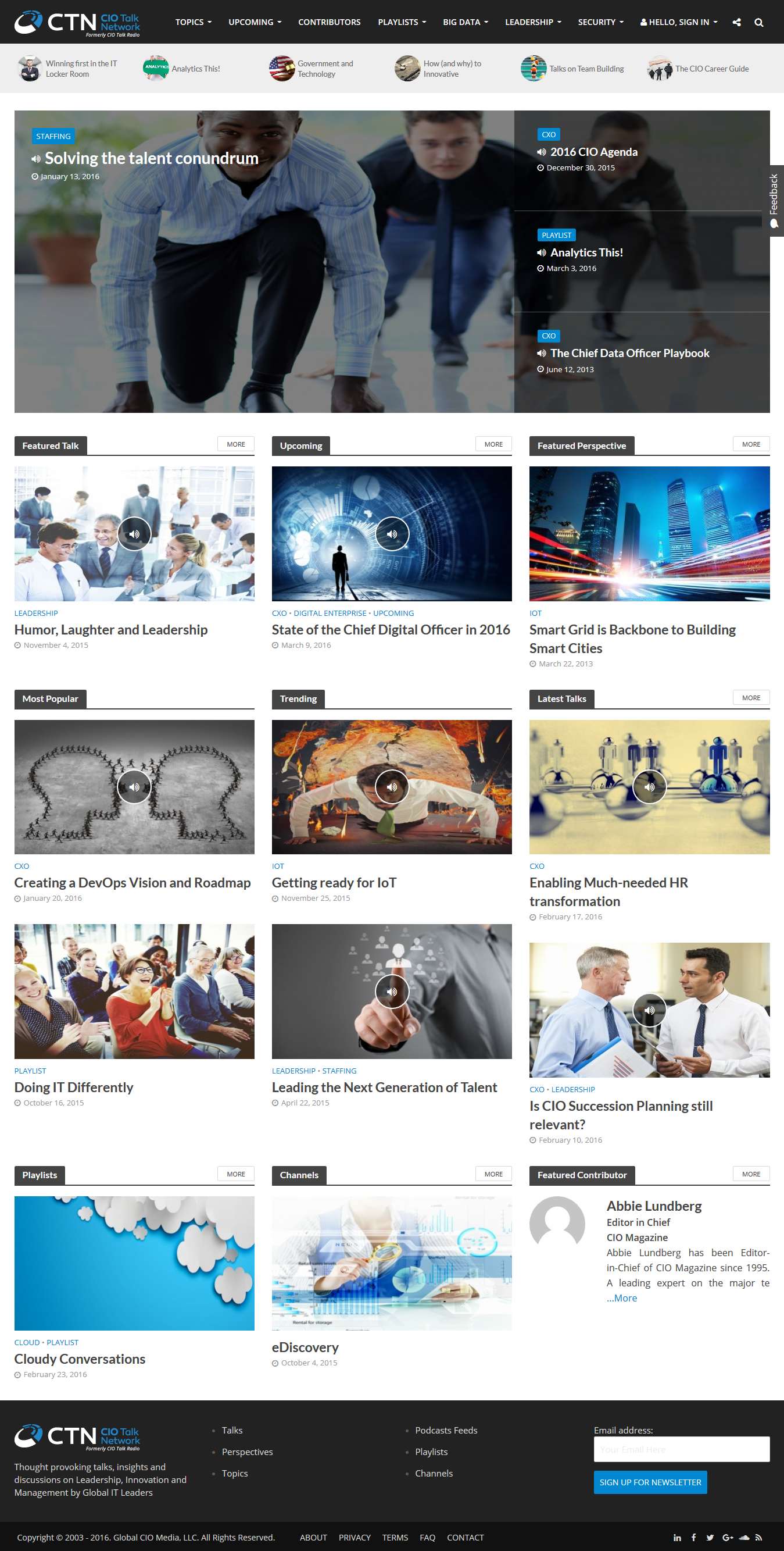 Portfolio 19 CIO Talk Network - USA - Online Podcast Website Designed by Ahmed from Web Gen World