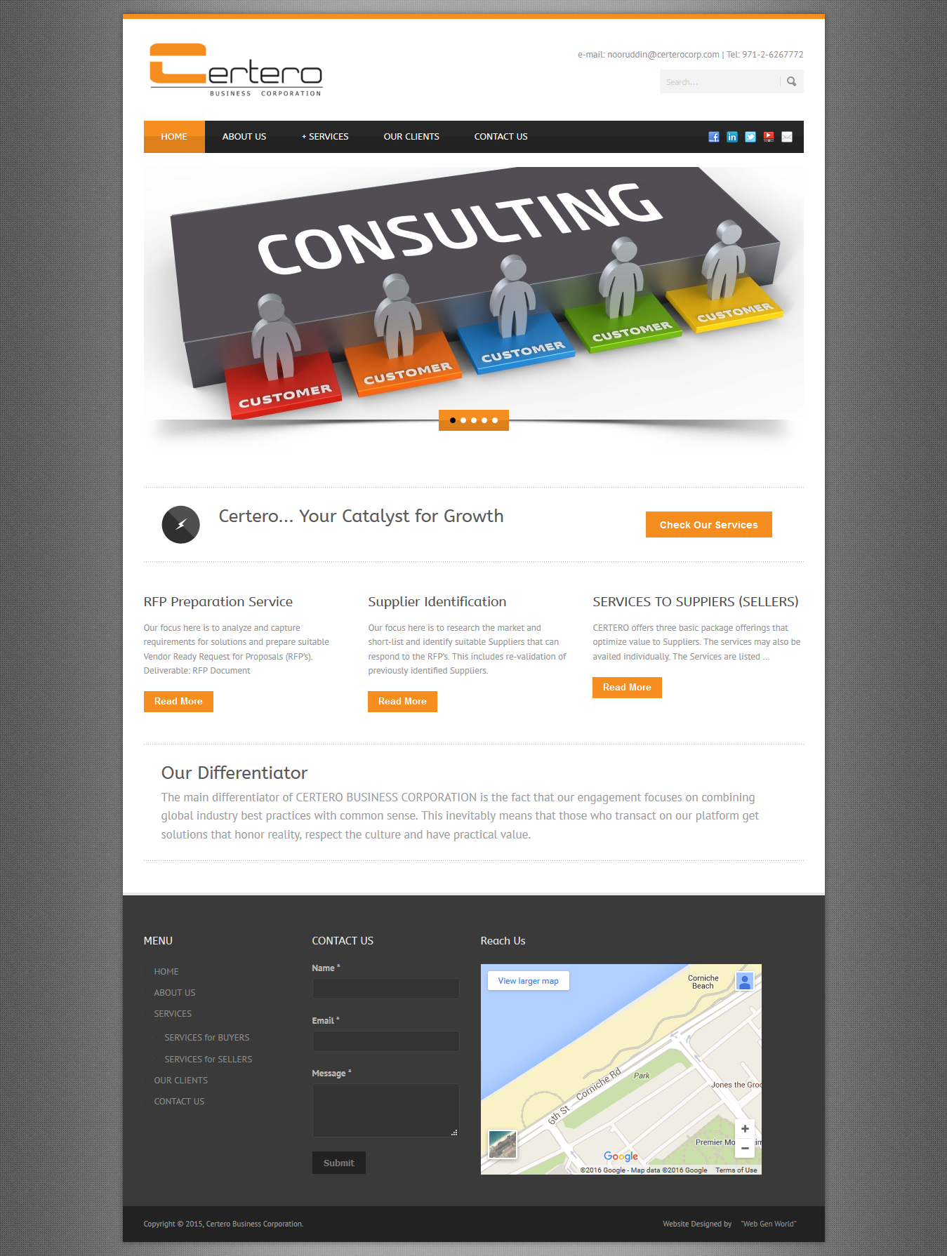 Portfolio 20 Certerocorp - Dubai based Consulting Services Website Designed by Web Gen World