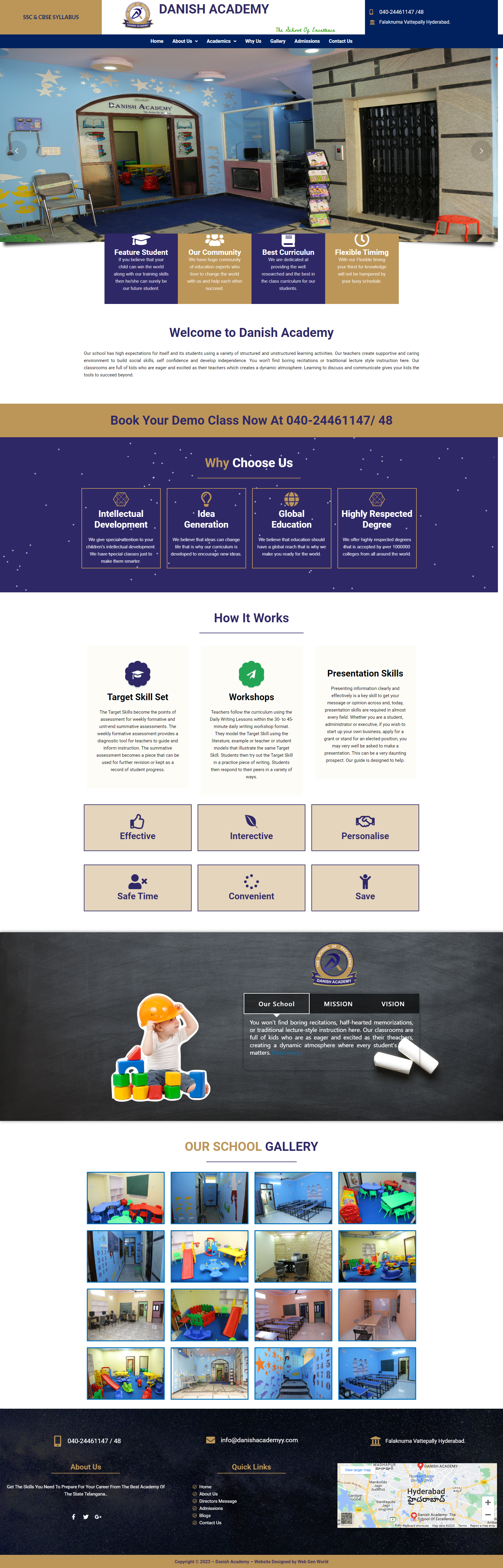 Portfolio 7 Danish Academy - School Website Designed in WordPress by Web Gen World