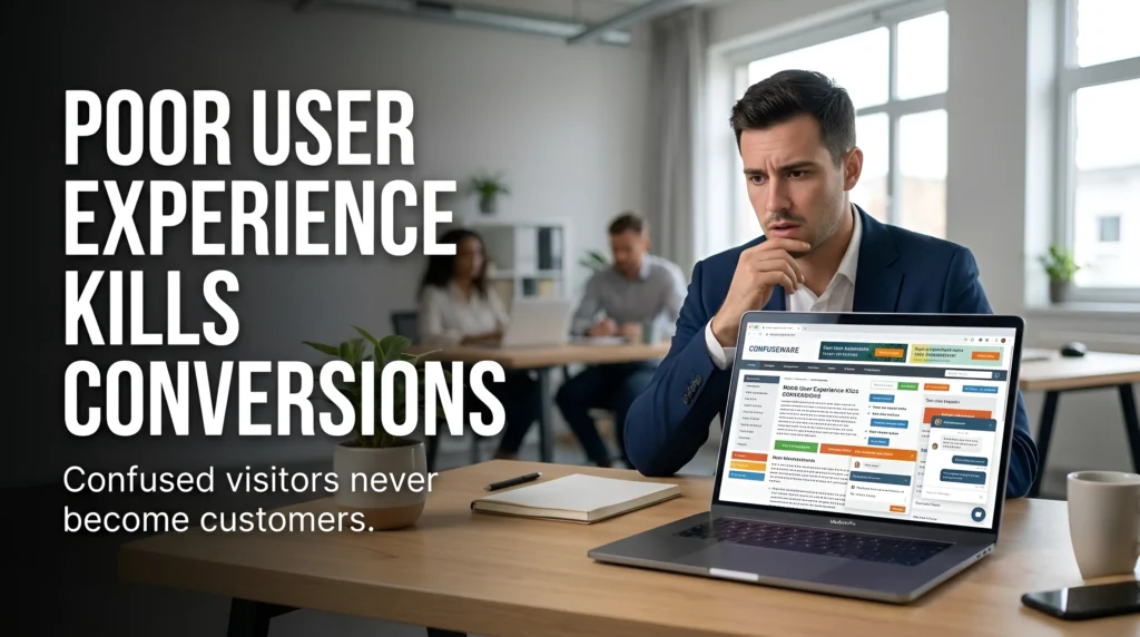 Poor User Experience Kills Conversions - Website is not Making Money - Web Gen World Poor User Experience Kills Conversions - Website is not Making Money - Web Gen World